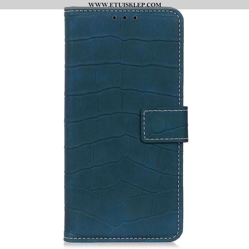 Etui Folio do Oppo Reno 7 Styl Skóry Krokodyla